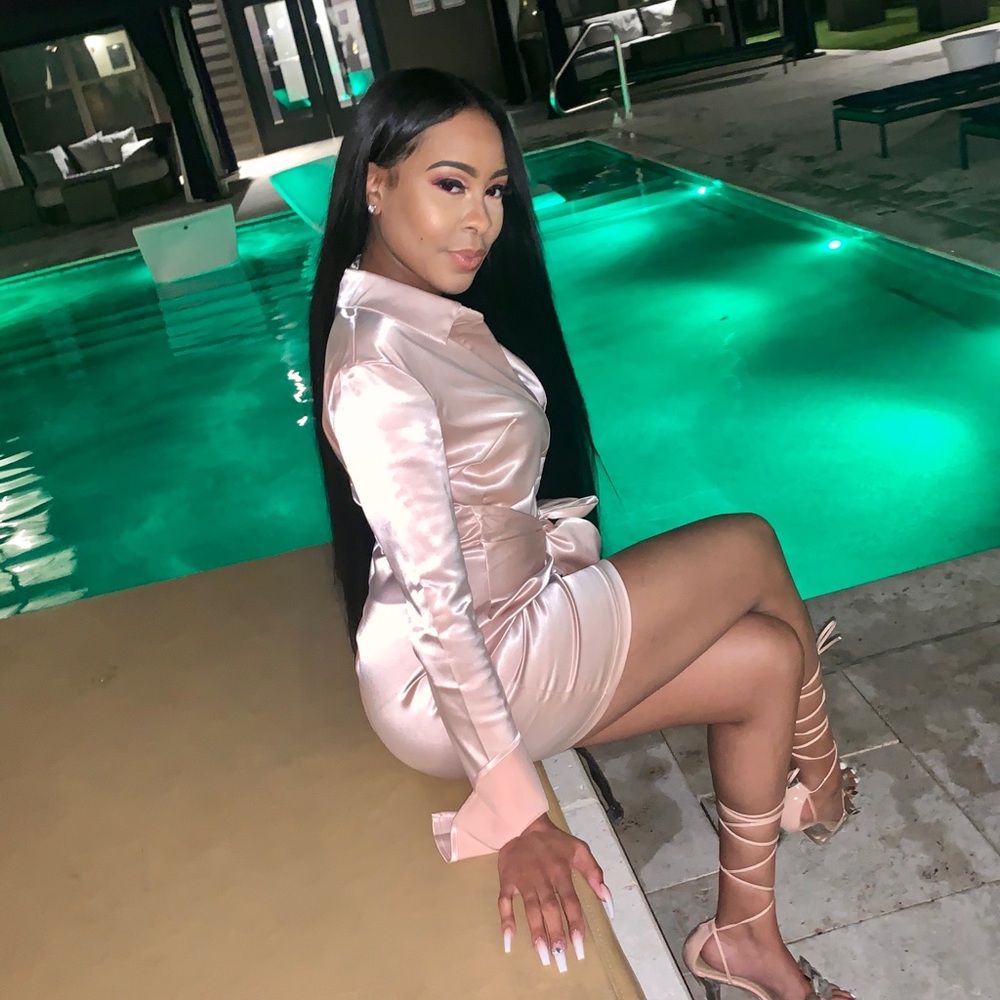 Silk Pink Dress - Picture 4 of 5